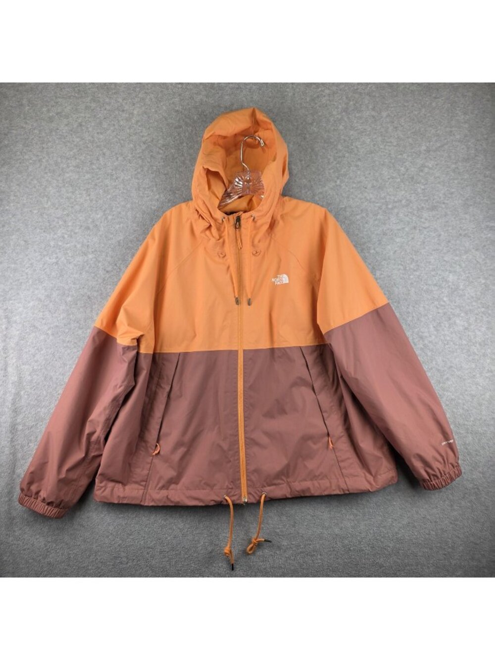 The North Face Antora Rain Jacket Womens XXL Orange DryVent Hooded Coat